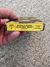 Brown & Sharpe Toolmaker Adjustable Square 4" Rule #555 USA with Original Box