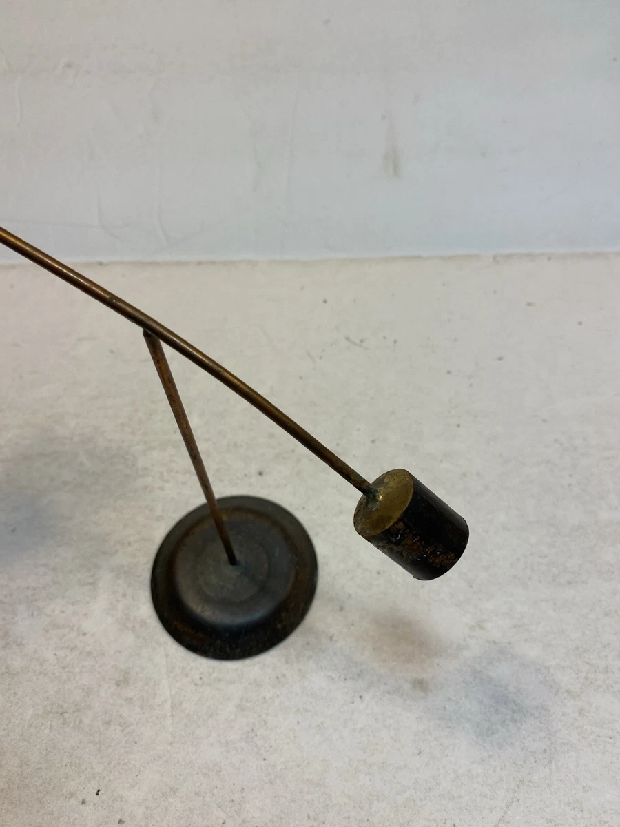 Sculpture Statue Counterbalance Metal Cooper Color Kinetic Stick Art Balanced 10