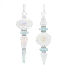 Melrose Iridescent Finial Drop Ornament (Set of 12)