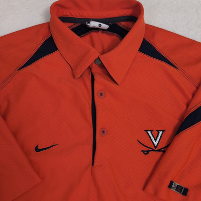 Nike Dri-Fit UVA Cavaliers Men's Polo Shirt Size Sm Authentic Team Orange