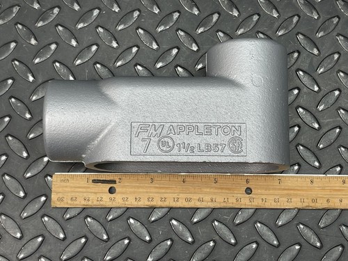 Cuerpo de conducto Appleton APP LB57 1-1/2" gris FM7 - sin usar - Imagen 8 de 9