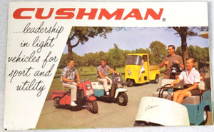 ca 1965 CUSHMAN SCOOTERS Brochure,Super Eagle,Highlander,Pacemaker,Road King,etc