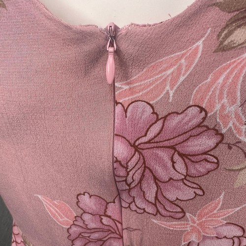 Y2K Pink Slip Dress Strawberry Milkshake Spring Hawaiian V-Neck Floral Size XS - Picture 9 of 11