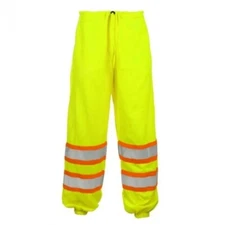 ANSI CLASS E HIGH VISIBILITY FLAGGER ROAD WORK SAFETY HI VIS MESH PANTS 4XL/6XL