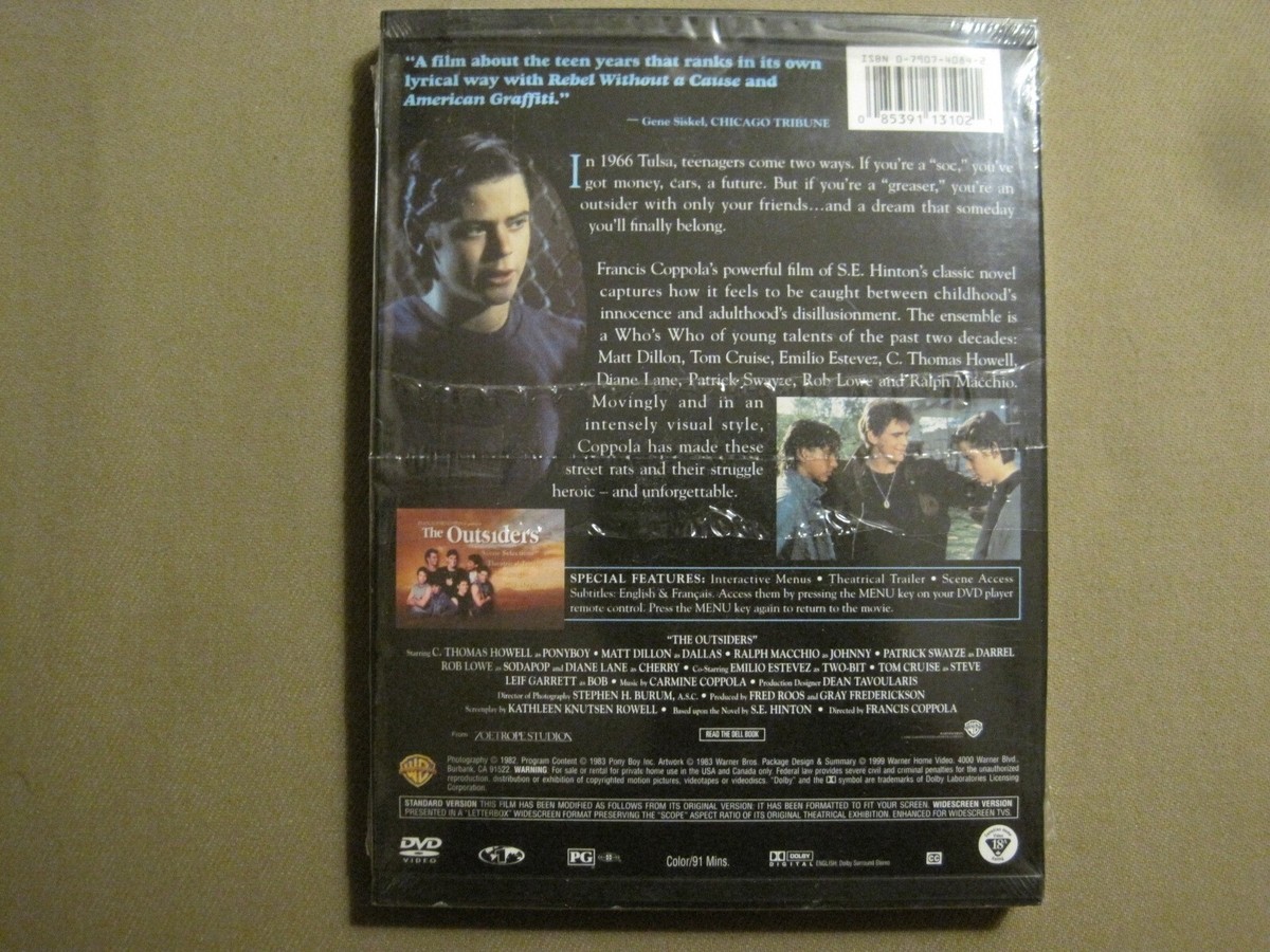 THE OUTSIDERS (1983) DVD FRANCIS FORD COPPOLA PATRICK SWAYZE MATT 