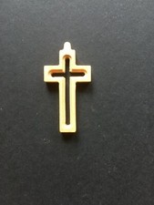 Kreuzanhänger Christl.Motive Rosenkranz Holz Deko Basteln Holzdeko Kommunion 