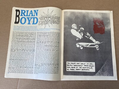 Santa Cruz Vintage Skateboard Strange Notes March 1990 Nice