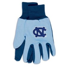 North Carolina Tar Heels Two Tone Gloves - Adult Size NEW NCAA Work Glove Cold