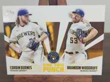 2023 Topps Series 1 One-Two Punch Corbin Burnes Brandon Woodruff #12P-2 Brewers