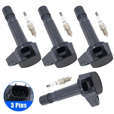 New 4Pcs Ignition Coils & Spark Plugs For Honda CIVIC 1.8L l4 06-11 30520RNAA01