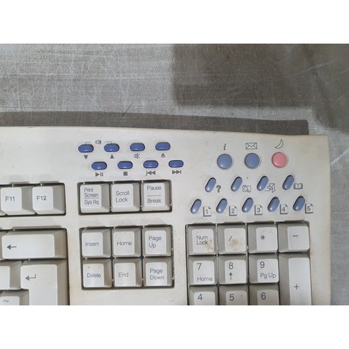 Teclado Samsung SDM4500P blanco con cable PS2 pad numérico QWERTY estándar para PC - Imagen 5 de 17