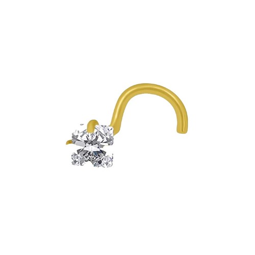 14K Yellow Gold Princess Cut CZ Stud Earrings - 6mm, Screw Back, Unisex