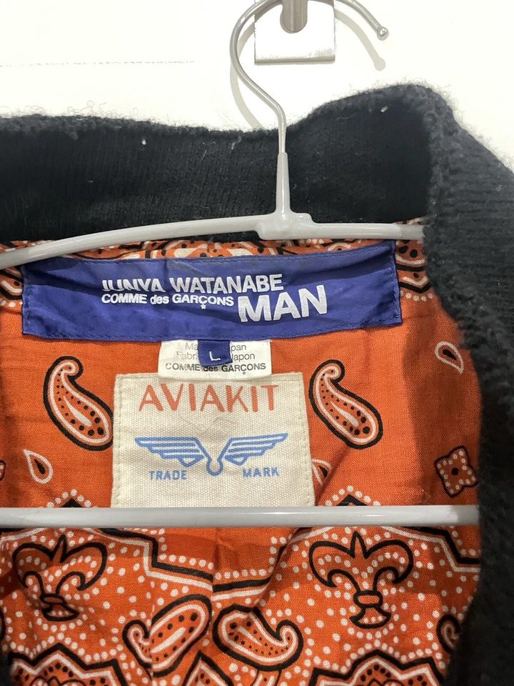 Junya Watanabe MAN x Lewis Leathers Aviakit Knit Biker Jacket - Size L - Image 2 of 4