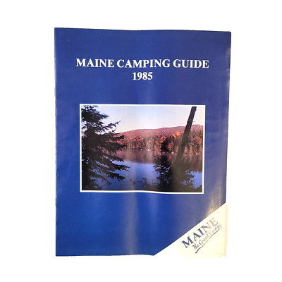 1985 Maine Camping Visitors Guide Map Booklet VTG Ads Town Index Duck Puddle