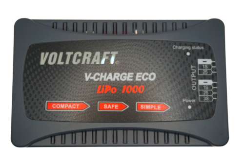 VOLTCRAFT Eco Lipo 1000 3 Lipo Celle Modellismo Caricabatteria V-Charge 230V 1A - Bild 1 von 3
