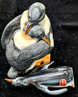 17 Penguin Figurines Crystal Porcelain Glass Delft Resin Metal Various Sizes — photo 5