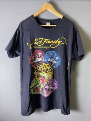 Ed Hardy By Christian Audigier Cotton Unisex Tshirt Reprint S-5XL KH9866