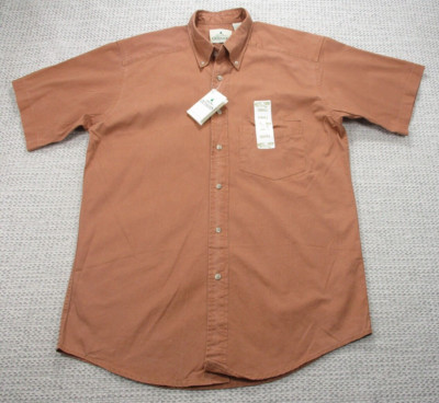 Johnny Morris Outdoors Shirt Mens Small Short Sleeve Cotton Button Up NEW