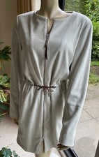 Fuchs Schmitt Beige Faux Suede Coat Jacket Bnwt Uk 10 Eu 36 Spring Summer