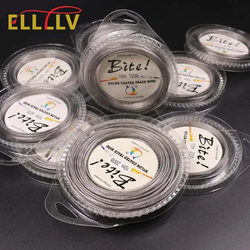 10M 7 Strands 5LB-200LB Nylon Coated Wire trace Steel Wire Leader Fishing Rigs