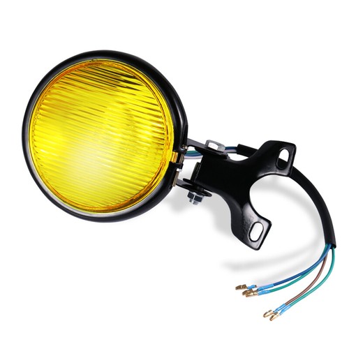 12V Retro Motorcycle High/Low Beam Headlight HeadLamp For Harley Touring Bobber - Picture 5 of 6