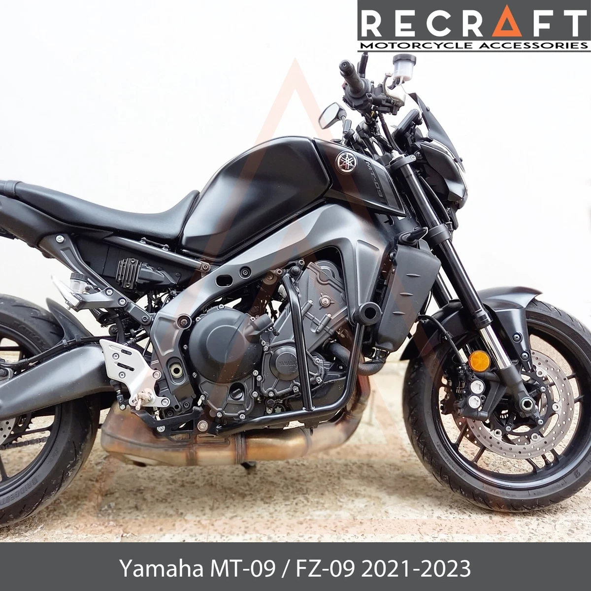Recraft Yamaha MT 09 FZ 09 2021 2023 Crash Bars Engine Guard Frame Protector