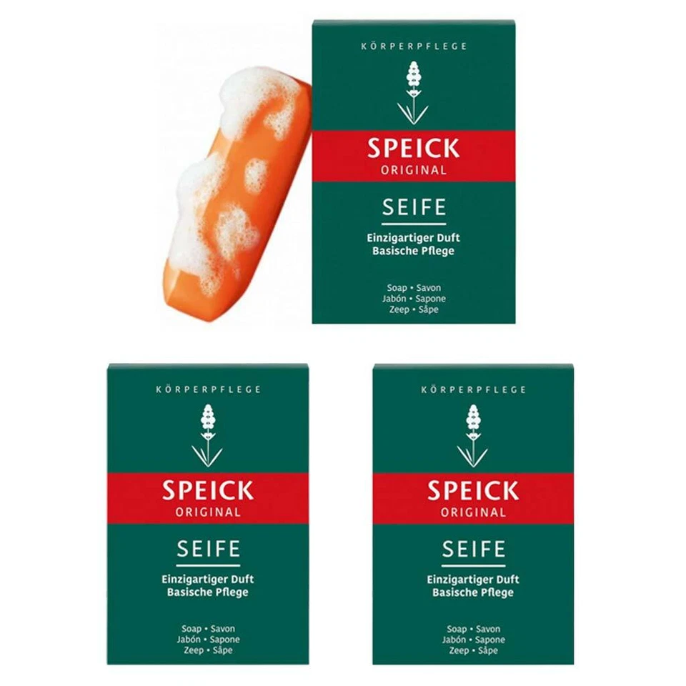Seifenstücke Speick Natural Seife Naturkosmetik Mild Basisch Pflegeset 3x100g
