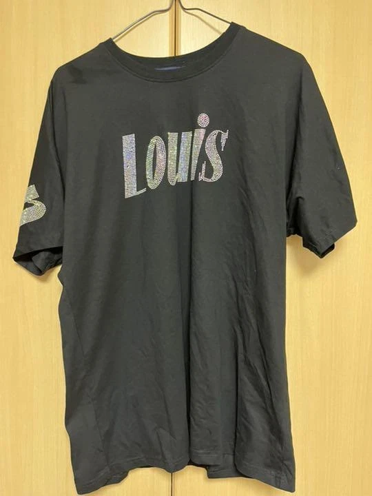 LOUIS VUITTON Rhinestone Logo T shirt Size M Authentic Men New