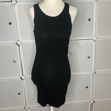 Forever 21 Essentials Black Sleeveless Bodycon Mini Dress Size Small