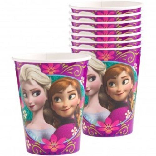 Set of 8 Disney Frozen Birthday Party Paper Drinking Cups Elsa & Anna ...