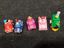 ST6 Vtg Disney Pullback Car Toys Mickey, Minnie, Donald Duck, Goofy, Pluto work