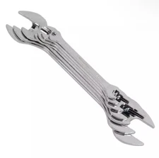 7pc Combination Spanner Wrench Set Extra Thin Open Ended 6mm -23mm CT4953