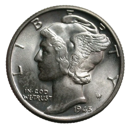 1945 Mercury Dime BU