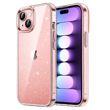 JETech Glitter Case for iPhone 15 6.1-Inch, Bling Cover for Women and Girls