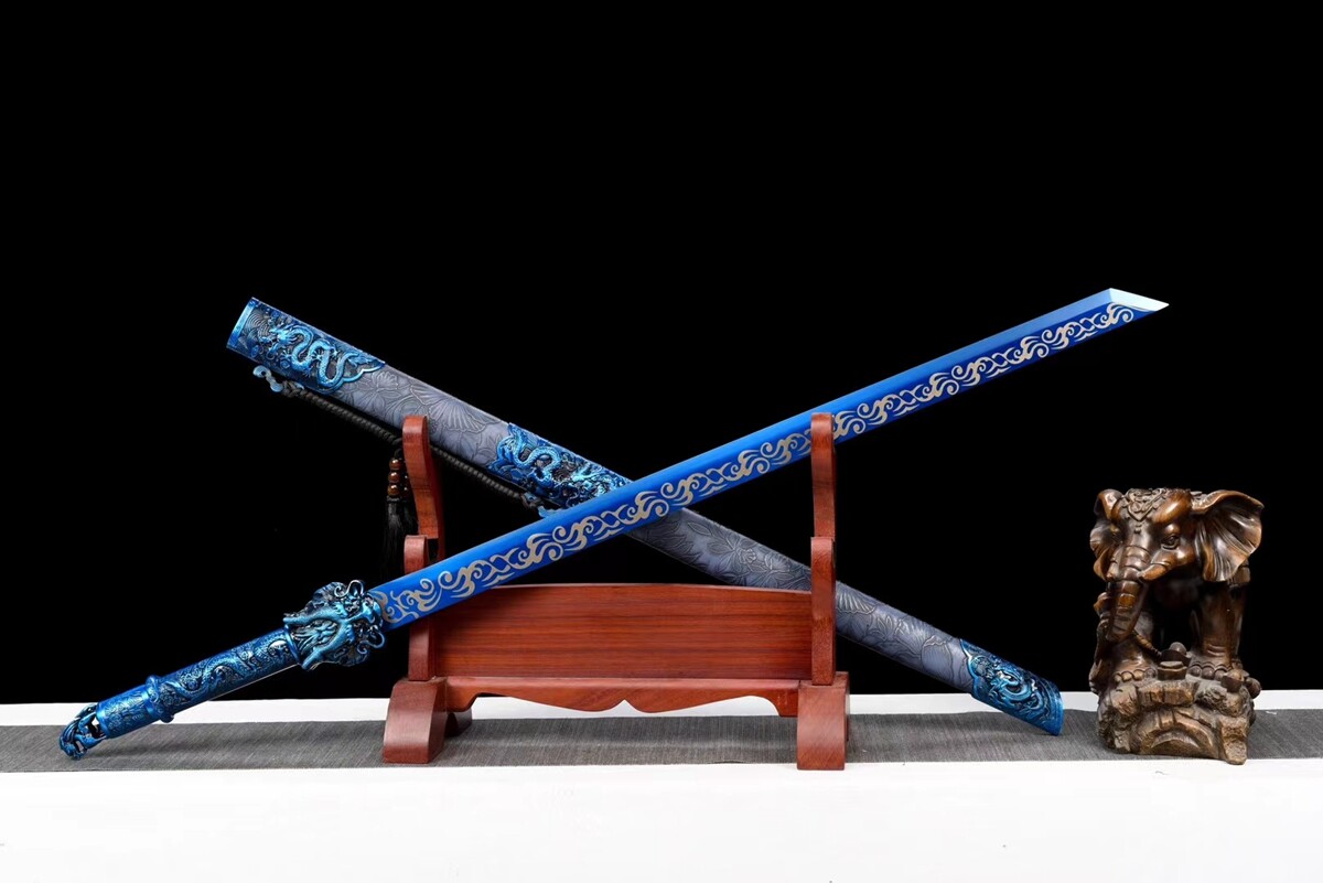 Blue Dragon King Dao Chinese KUNGFU Broadsword Battle Saber Sharp