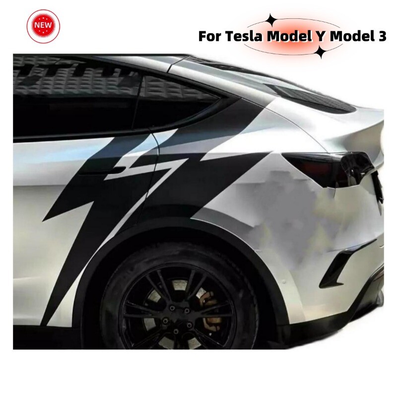 For Tesla Model Y Model 3 Trunk Decal Lightning Graphics Auto Vinyl ...