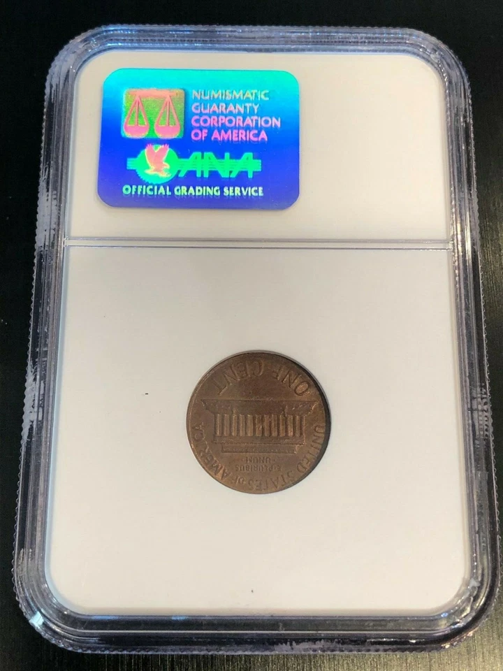 1964 LINCOLN CENT PENNY HUGE OBVERSE LAMINATION MINT ERROR COIN NGC MS62BN RARE! - Image 2 of 3