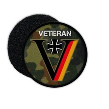 Aufnäher Veteran Bundeswehr Flecktarn Auslands Einsatz V Abzeichen Klett #27811