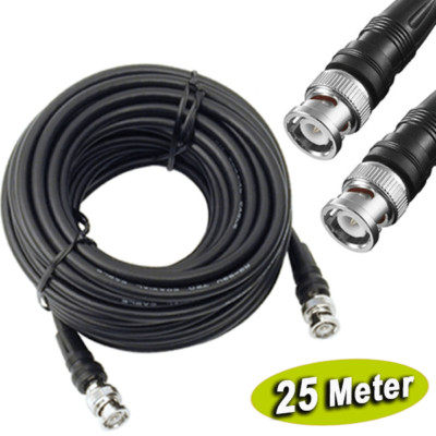 25 m - BNC KABEL, 2 x Stecker, RG59, 75 Ohm, Koax koaxial Schirmung, 25 Meter