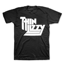 THIN LIZZY T-Shirt Basic Logo Black Tee New