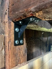  QTY (1X) 4"x8"x8"x1/4" L-Bracket w/ Gusset Timber Frame Post Beam Quantity (1x)