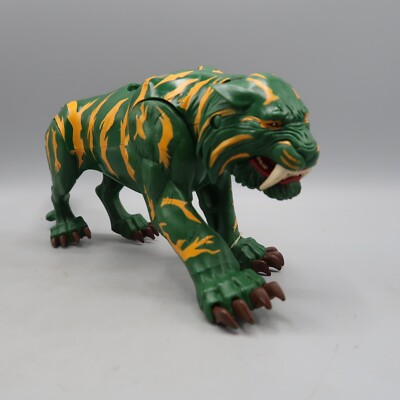 Mattel 2001 Green Yellow Battlecat Tiger Toy He-Man Masters of the Universe MOTU