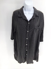 Simply Vera womens button up dress gray size Large