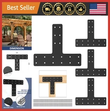 4 Pack T Post Brackets 14"x10" for 4x4/6x6 Wood, Pergola, Truss Repair