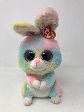 Ty Bubby Multicolor Bunny Plush Medium Light Pink/Light Yellow/Light Blue