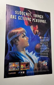 Street Fighter II 2 Alpha Ad Print Poster Capcom Saturn Playstation Ryu Akuma