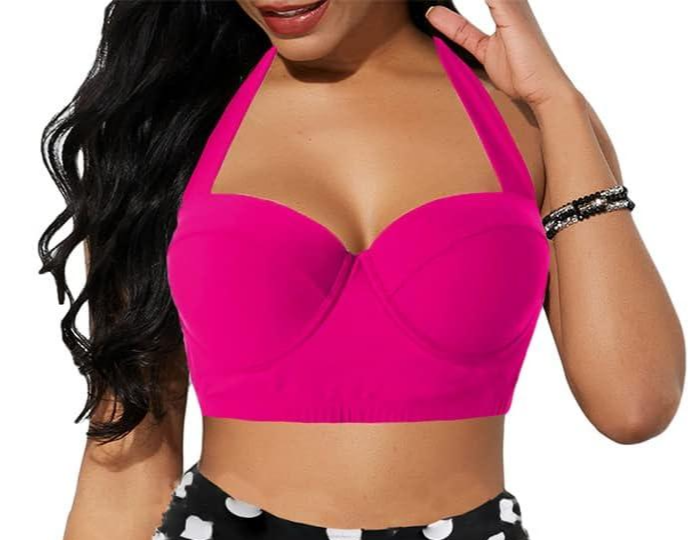 Gotswim Women Summer High Waist Plus Size Bikini - 3XL) Sexy Cross Bandage