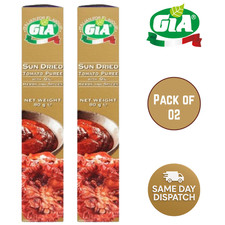 2 x Gia Sun-Dried Tomato Purée Tube – Authentic Italian Cooking Paste 80g