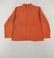LL Bean Fleece Jacket Womens Orange Full Zip ...