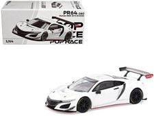 Honda NSX GT3 EVO22 White 1/64 T&y Diecast Model Car by Pop Race